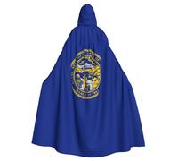 SDFHU Nebraska Flag Print Halloween Hooded Cloak Unisex Vibrant Adult Medieval Renaissance Festivals Cosplay