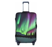 Sdfhu Northern Lights Painting Print Unique Travel Luggage Cover Washable Anti Scratch Suitcase Protector for Vacation, White, S