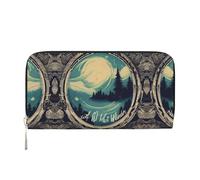 SDFHU Not All Who Wander Are Lost 1 Print Women Wallet Trendy Travel-Friendly 7.9X3.9in Casual Clutch Purse Gift for Ladies, Black, One Size, Art