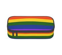 SDFHU Rainbow Flag Print Multifunctional Pencil Case Stationery Storage Bag Supplies Cosmetic Items Adults