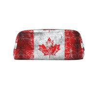 SDFHU Retro Canada Flag Print Adults Pencil Bag Versatile Pencil Case Zipper Multifunctional Zipper Pencil Case
