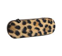 SDFHU Rough Leopard print Print Leather Pencil Case – Versatile Leather Pen Holder Pencil Pouch Travel Everyday Use
