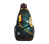 SDFHU Solar System Jupiter Saturn Print Unisex Cross Chest Bag Diagonal Sling Backpack Capacity For Travel Hiking Daily Use