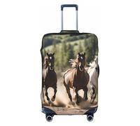 Sdfhu Three running horses Print Unique Travel Luggage Cover Washable Anti Scratch Suitcase Protector for Vacation, White, XL