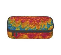 SDFHU Tie Dye Hippies Print Multifunctional Pencil Case Stationery Storage Bag Supplies Cosmetic Items Adults