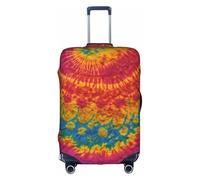 Sdfhu Tie Dye Hippies Print Unique Travel Luggage Cover Washable Anti Scratch Suitcase Protector for Vacation, White, M