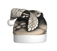SDFHU Turtle Write Print Santa Hat For Men And Women Party Cap Holiday Headwear For Christmas New Year