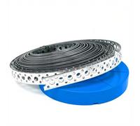 SDFIXINGS Galvanised Steel Fixing Strap 10m Roll, 5-Hole Perforated Metal Band, Heavy Duty Builders All-Round Band for Timber, Pipework & Electrical Fixings, 20x7mm