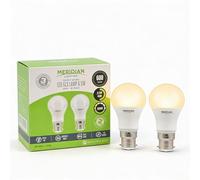 SDFIXINGS LED A60 B22 Bayonet Cap Light Bulb 6.5W 40W Equivalent 600 Lumens - Cool Daylight 6500K / Warm White 3000K Opal GLS Lamp Non-Dimmable Energy Saving 25,000 Hours - Pack of 2 (Warm White)