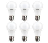 SDFIXINGS LED A60 E27 Edison Screw Light Bulb 9.5W 60W Equivalent Warm White 3000K 810 Lumens Opal GLS Lamp Dimmable, Energy Saving 25,000 Hours - Pack of 2 for Ceiling, Table & Floor Lamps (Pack 6)