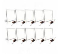 SDFIXINGS LED Ceiling Light 36W Square Panel 4000K Cool White 3200LM Bright Indoor Light for Office, Kitchen, Bedroom, Hallway, Living Room, Ultra-Slim 595x595x32mm Flush Mount Fixture (Pack 10)