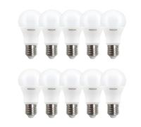 SDFIXINGS LED GLS E27 Edison Screw Light Bulb 6.5W 45W Equivalent Warm White 3000K 600 Lumens A60 Opal Lamp Non-Dimmable Instant Start Flicker-Free Energy Saving 25,000 Hours (Pack 10)