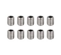 SDFIXNGS M3 M4 M5 M6 M8 Hex Socket Grub Screw Flat Point Set Screws, 304 Stainless Steel, Metric Headless Grub Bolts for Door Handles, Light Fixtures and Hardware Repair (10, M6x6mm)