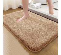 SDFJKHRD Bath Mat, Super Absorbent And Non-Slip Bathroom Mat, Machine-Washable Bathroom Floor Rug for Shower Tub Bathtub Sink,beige,45 * 70cm