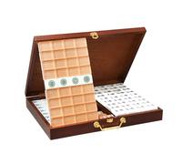 SDFSDE Chinese Mahjong Tile Set 146pcs Professional Chinese Mah Jongg Acrylic With Storage Case, Dice For Family Gatherings(#42)