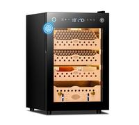 SDFSDE Cigar Humidor 60L With Heating & Cooling Humidity Control Quiet Electric Cooler Cabinet For 200 Counts With Spanish Cedar Wood Drawers