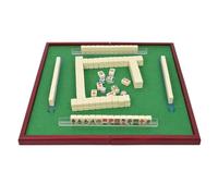 SDFSDE Mahjong Tile Set 144 Tiles Miniature Chinese Mah Jong Set With Folable Table, Rack And Dice Travel Majong For Gatheing Party