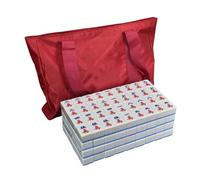 SDFSDE Mahjong Tile Set 146pcs Professional Chinese Mah Jongg Set With Storage Bag Melamine Mah Jong Tiles Easy To Carry For Family Gatherings(Blue)