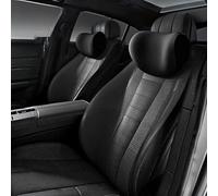 SDFSDEPIE 1 Pcs Car Headrest Pillow for Mercedes Benz A-Class A35 A45 A180d A200d A220d A250e AMG, Seat Support Neck Pillow Breathable Memory Foam Pillows Ergonomic, Car Accessories,Black