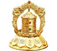 SDFsdfdS Solar-powered prayer wheels, TableTop Ornaments, Solar Powered Buddhist Spinning Prayer Wheel