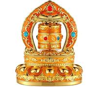SDFsdfdS Solar-powered prayer wheels, TableTop Ornaments, Solar Powered Tibetan Prayer Wheel