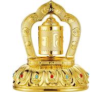 SDFsdfdS Solar-powered prayer wheels, TableTop Ornaments, Tibet Buddhist Solar Energy Prayer Wheel
