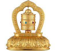 SDFsdfdS Solar-powered prayer wheels, TableTop Ornaments, Tibetan Buddhist Prayer Wheel