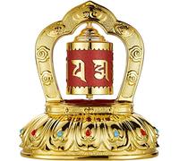 SDFsdfdS Solar-powered prayer wheels, TableTop Ornaments, Tibetan Prayer Wheel by Solar Powered