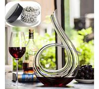 SDFSX 1000ml Lead-Free Crystal Glass Wine Decanter, Classic Style