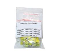 SDFUBO 50PCS =10 Kinds * 5 PCS Correction Capacitor Package Kit KIT 100V 102J 152J 332J 472J 103J 333J 473J 104J 224J 474J Capacitance Meters .26212