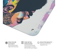 SDFUIJXCV Black Male Art Pop Surrealism Bearded Profile Abstract Print Urban Wall Decor Unique Gift-1Wall Decor Art Metal Tin Poster Modern Bar Decorations40x30cm