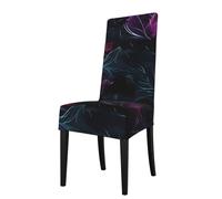 sdfunn Black mystery Printed Dining Chair Seat Coversâ€“Universal Size, Waterproof & Cat-Scratch Resistant, Easy-to-Clean