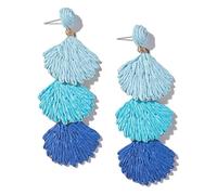 SDFWGG Bohemian Shell Drop Earrings Women's Elegant Beach Style Jewellery Accessory for Beach Travel Party Holiday, 1, 1, Agate