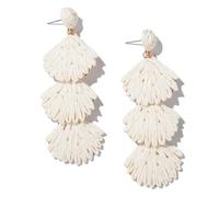 SDFWGG Bohemian Shell Drop Earrings Women's Elegant Beach Style Jewellery Accessory for Beach Travel Party Holiday, 1, 1, Agate