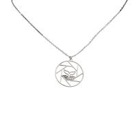 SDFXCDR Boho Geometric Grass Necklace - Unique Cutout Design Artistic Inspired Style Women's Trendy Jewelry