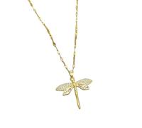 SDFXCDR choker necklaces for women,Bling Cubic Zirconia Dragonfly Pendant Necklace Sweet Fashion Stylish Jewelry,gift