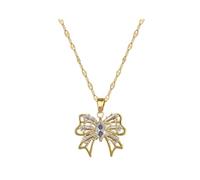SDFXCDR choker necklaces for women,Classic Charm Micro-inlaid Gorgeous Bow Necklace Fashionable Temperament Girls All-match Clavicle Chain,gift