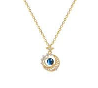 SDFXCDR choker necklaces for women,Dainty Blue Planet Necklace Clavicle Chain Zircon Saturn Space Moon Pendant Necklace Aesthetics Jewelry Collar,gift