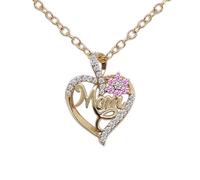 SDFXCDR choker necklaces for women,Fashion love letter MOM flower necklace represents you are my heart flower pendant quality charm,gift