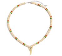 SDFXCDR choker necklaces for women，Fashion Mens Plastics Teeth Pendant Choker Necklace Collares Coconut Husk Handmade Chain Boho Neck Jewelry Gift 2025，gift