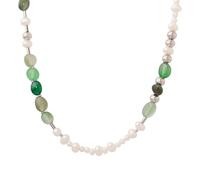 SDFXCDR choker necklaces for women,Freshwater Pearl Necklace For Women Silver Color Beads Mixed Natural Stone Women's Short Necklace Choker,gift