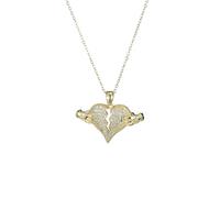 SDFXCDR choker necklaces for women，Gold Color Clear Cubic Zirconia Hip Hop Bling Heartbreak Pendant Necklace For Women Jewelry，gift
