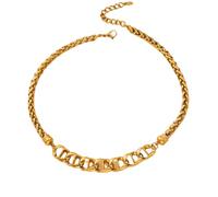 SDFXCDR choker necklaces for women，Hip-hop Rock Punk Style Women's Thick Necklace In Gold Plated Fadeless Hyperbole Chain Necklaces For Women，gift