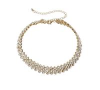 SDFXCDR choker necklaces for women,Luxury Multi Row Rhinestones Short Choker Necklaces Shiny Crystal Necklaces Collar for Women Neck Wedding Jewelry,gift