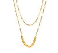 SDFXCDR choker necklaces for women，Two-layer Thin Chain Necklaces For Women Gold Plated Non Tarnish Women's Multi Small Square Pendant Necklace，gift