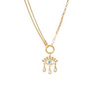 SDFXCDR choker necklaces for women,Vintage Eye Teardrops Pendant Necklace for Women Luxury Sparkly Zircon Neck Chain Fashion Jewelry,gift