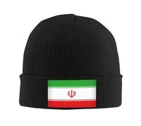 SDFXCDR Flag of Iran Knitted Cap Fashion Bonnet Hat Autumn Winter Outdoor Beanies Hats for Men Women Adult Winter Warmth Multicoloured