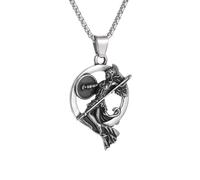 SDFXCDR men necklace chain friendship Athena Greek Goddess of War Pendant Roman Mythology Necklace Men's Punk Retro Trendy Jewelry Gift gift