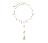SDFXCDR men necklace chain friendship Elegant Imitation Pearl Long Tassel Pendant Necklace for Women Snake Bone Chain Chest Necklace Jewelry on the Neck gift