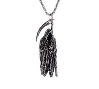 SDFXCDR men necklace chain friendship Gothic Vintage Reaper 's Scythe Necklace Life Ghost Devil Pendant Men 's Personality Halloween Trend Charm Jewelry Gift gift
